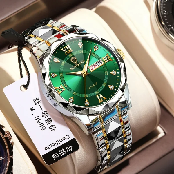 BINBOND 2521 Watch - Gold Green