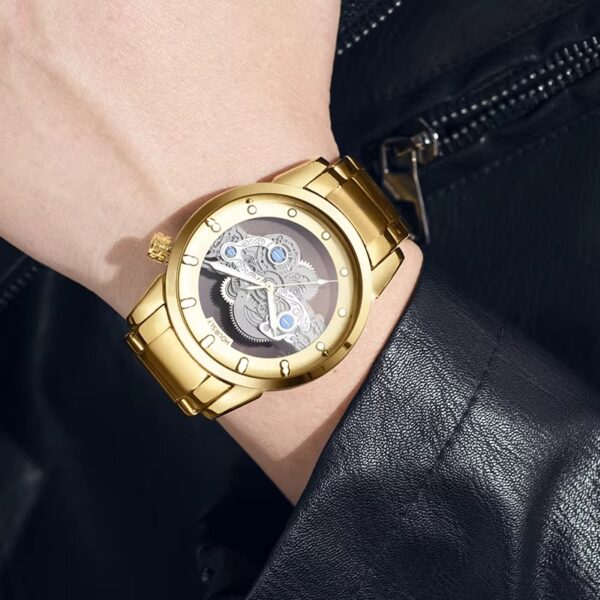 HOURSLY HY9111 Water Resistant Watch - Full Gold - Image 3