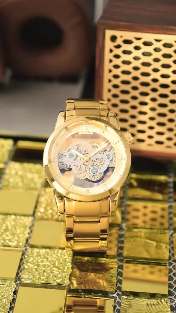 HOURSLY HY9111 Water Resistant Watch - Full Gold - Image 2