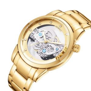 HOURSLY HY9111 Water Resistant Watch - Full Gold