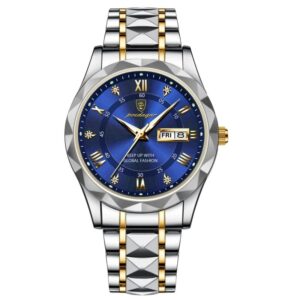 POEDAGAR 615 Watch (123 Version) - Gold Blue