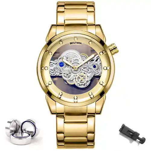 BESTWIN BW911 Mens Quartz Watch - Full Gold