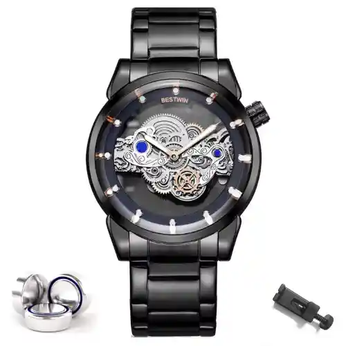 BESTWIN BW911 Mens Quartz Watch - Full Black