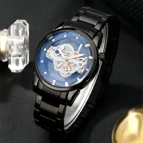 BESTWIN BW911 Mens Quartz Watch - Full Black - Image 3