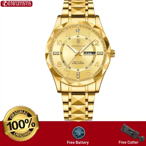 POEDAGAR 615 Watch (123 Version) - Full Gold
