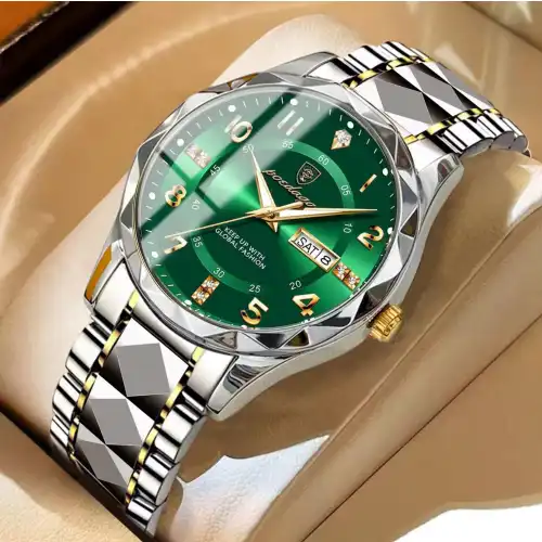 POEDAGAR 615 Watch (123 Version) - Gold Green - Image 2