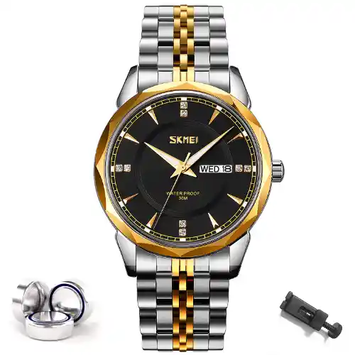 SKMEI 9268 Quartz Watch - Gold Black