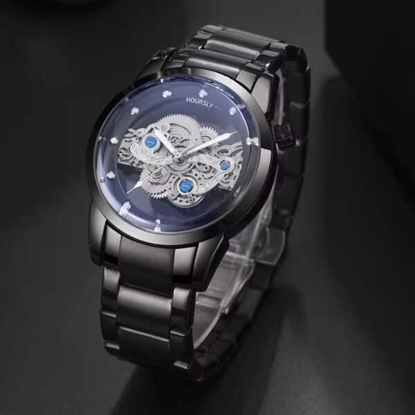 HOURSLY HY9111 Mens Quartz Watch - Full Black - Image 2