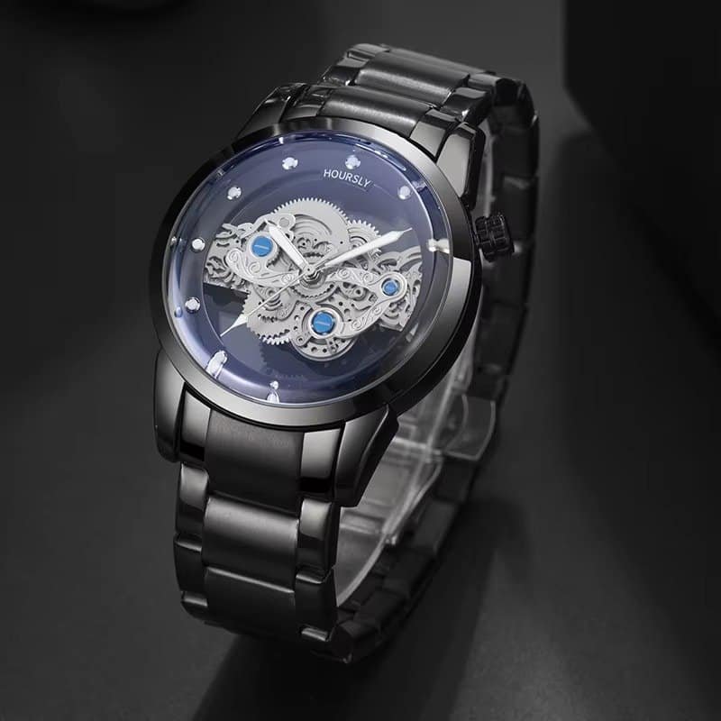 HOURSLY HY9111 Mens Quartz Watch - Full Black - Image 2