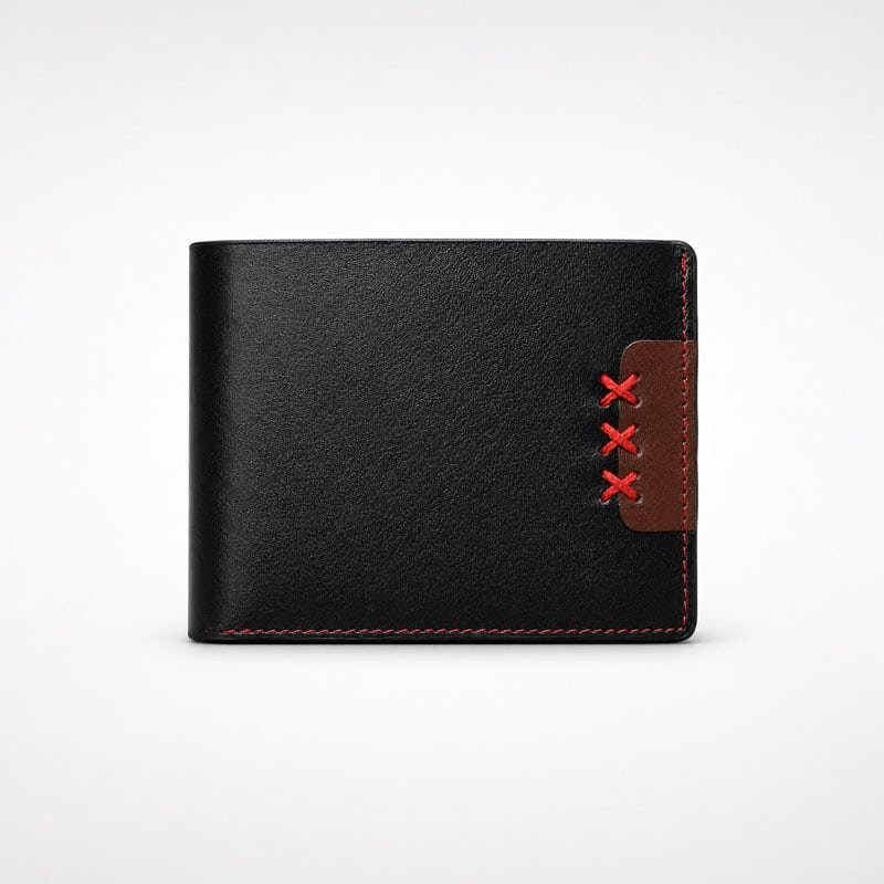 Signature Magnetic Leather Wallet Black