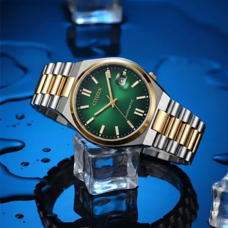 CITIZEN Tsuyosa 8210 Watch - Silver Gold Green