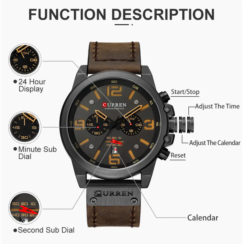 CURREN 8314 - Black Brown - Image 2