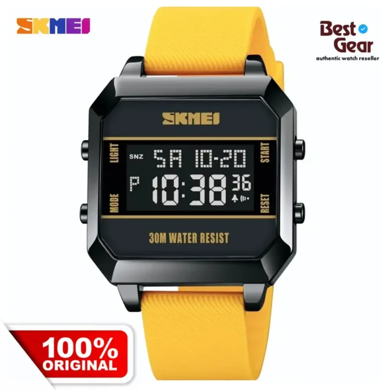 SKMEI 1848 Sports LED Watch - Yellow