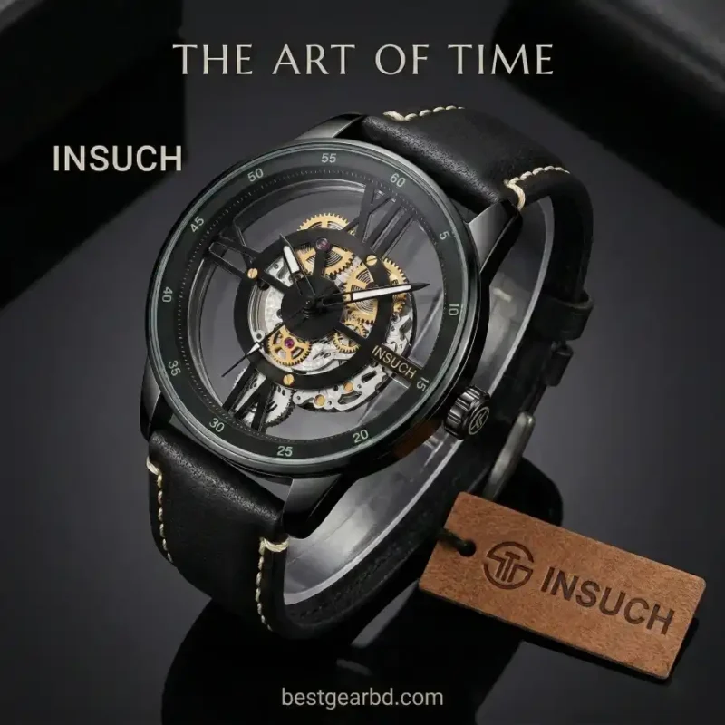 INSUCH Leather Watch - Cold Black