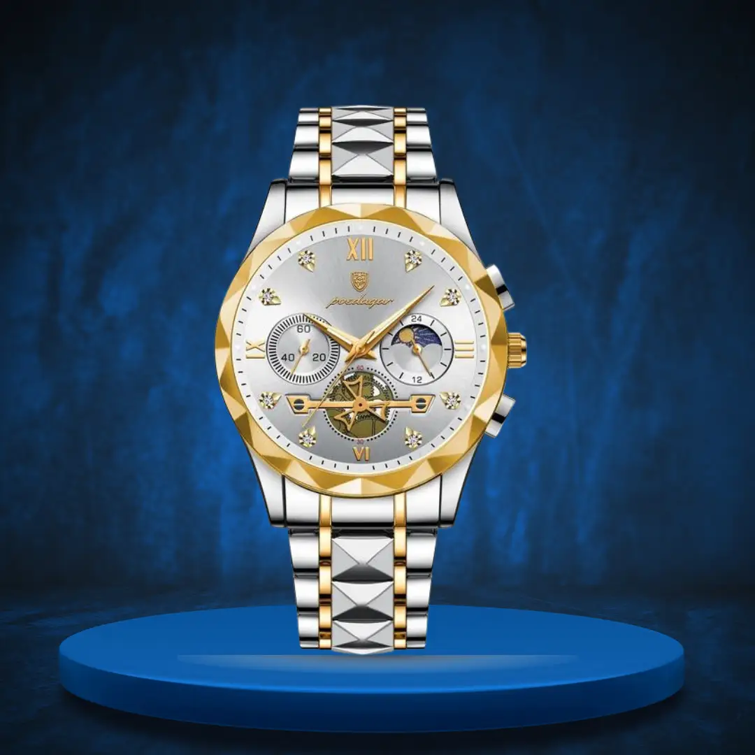 POEDAGAR 996 Watch - Gold White